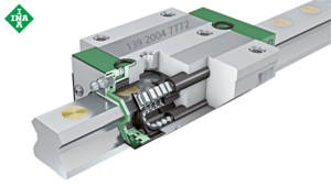 INA直线循环滚柱滑块轴承及导轨组件